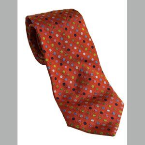Paul Fredrick Mens Silk Necktie Colorful Polka Dot Classic Formal Business Italy